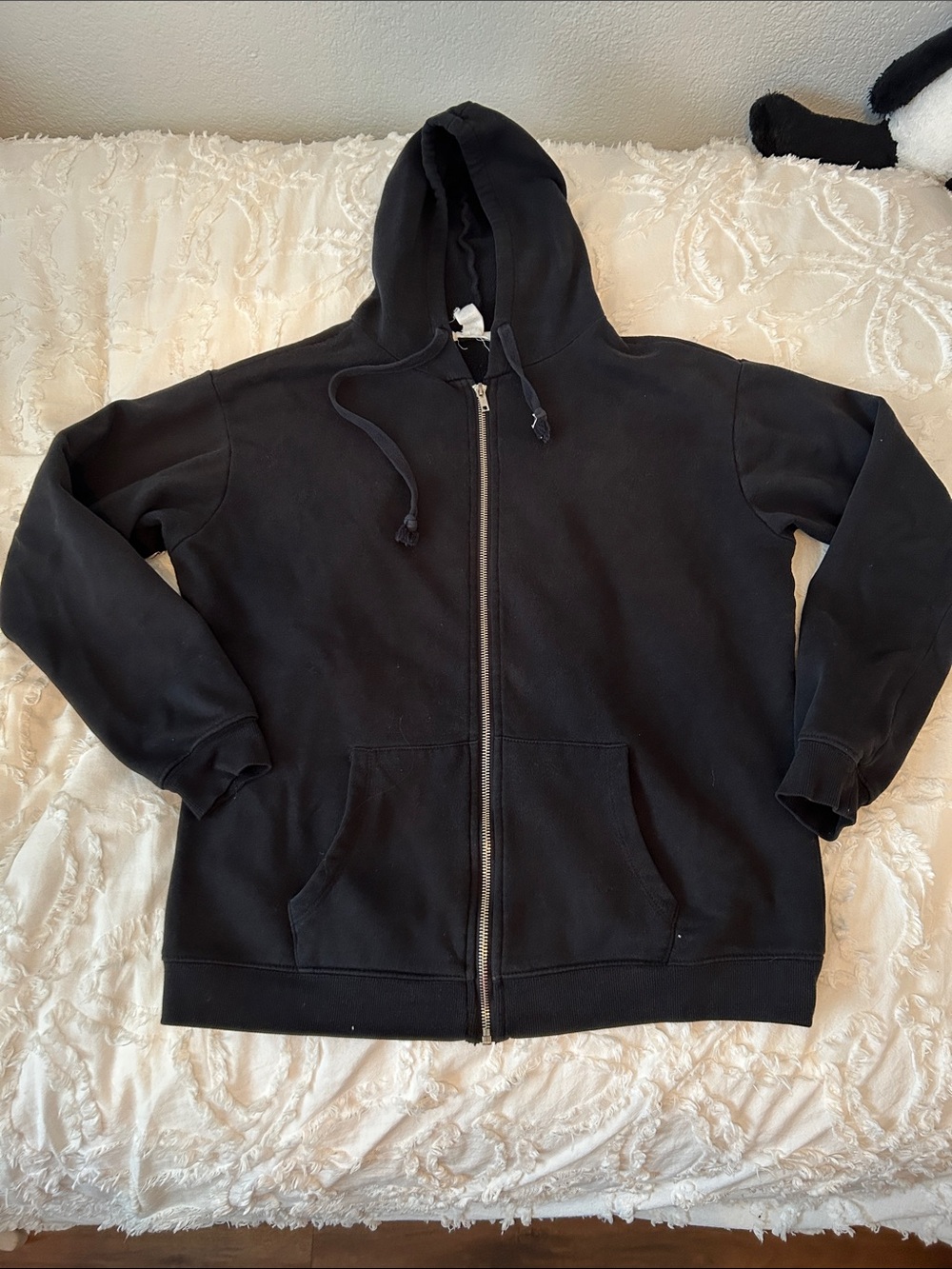 Classic Black Full-Zip Hoodie